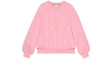 pink Gucci sweatshirt tennis